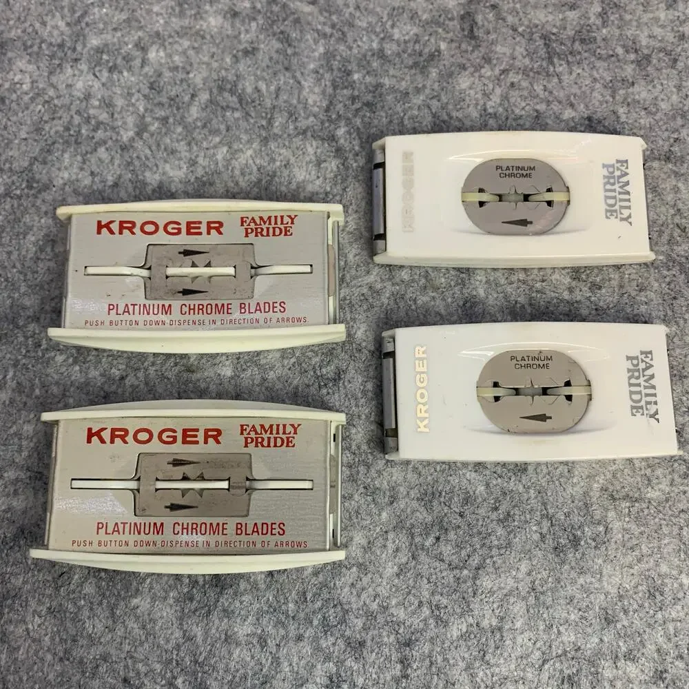 Kroger Store Brand Stainless Steel Double Edge Razor Blades, Vintage, Made in US